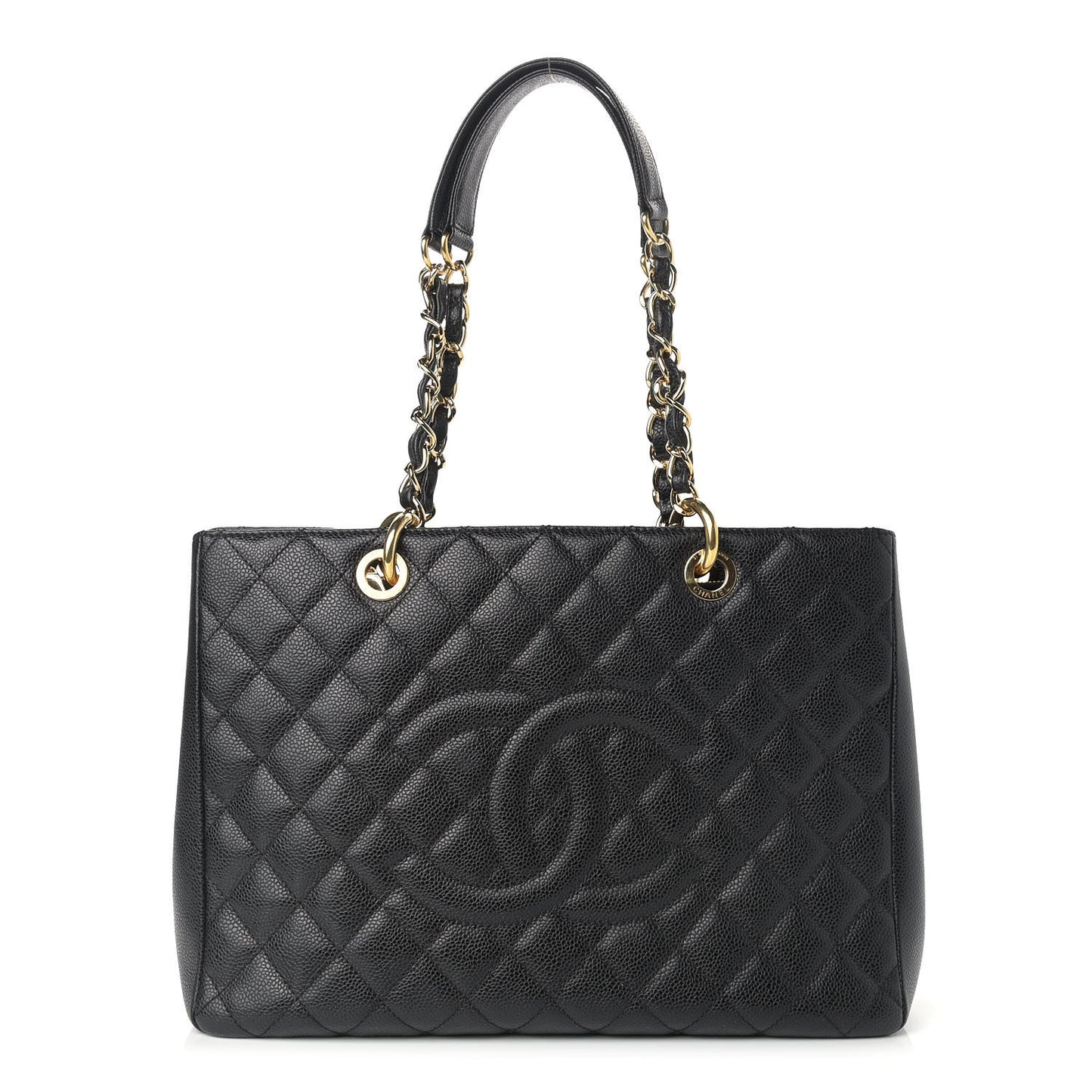 Caviar Quilted Grand Shopping Tote GST Black
