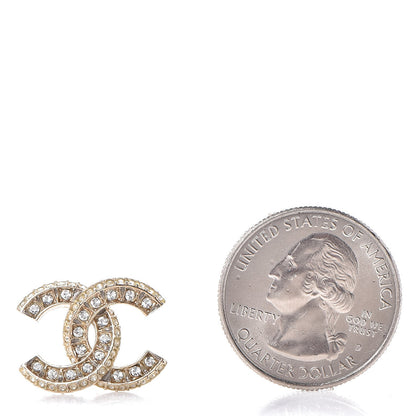 Chanel Crystal CC Earrings Gold 2 of 4