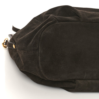 Prada Suede Scamosciato Tote Grafite 7 of 8