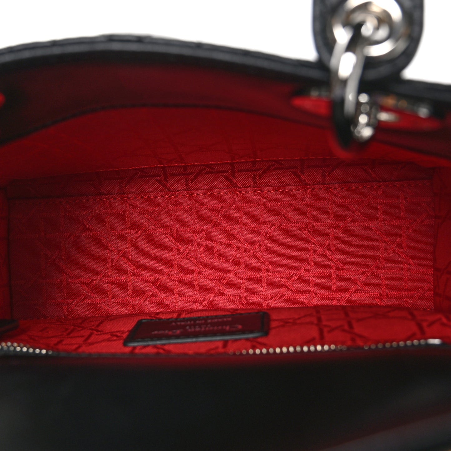 Lambskin Cannage Small Lucky Badges My Lady Dior Black