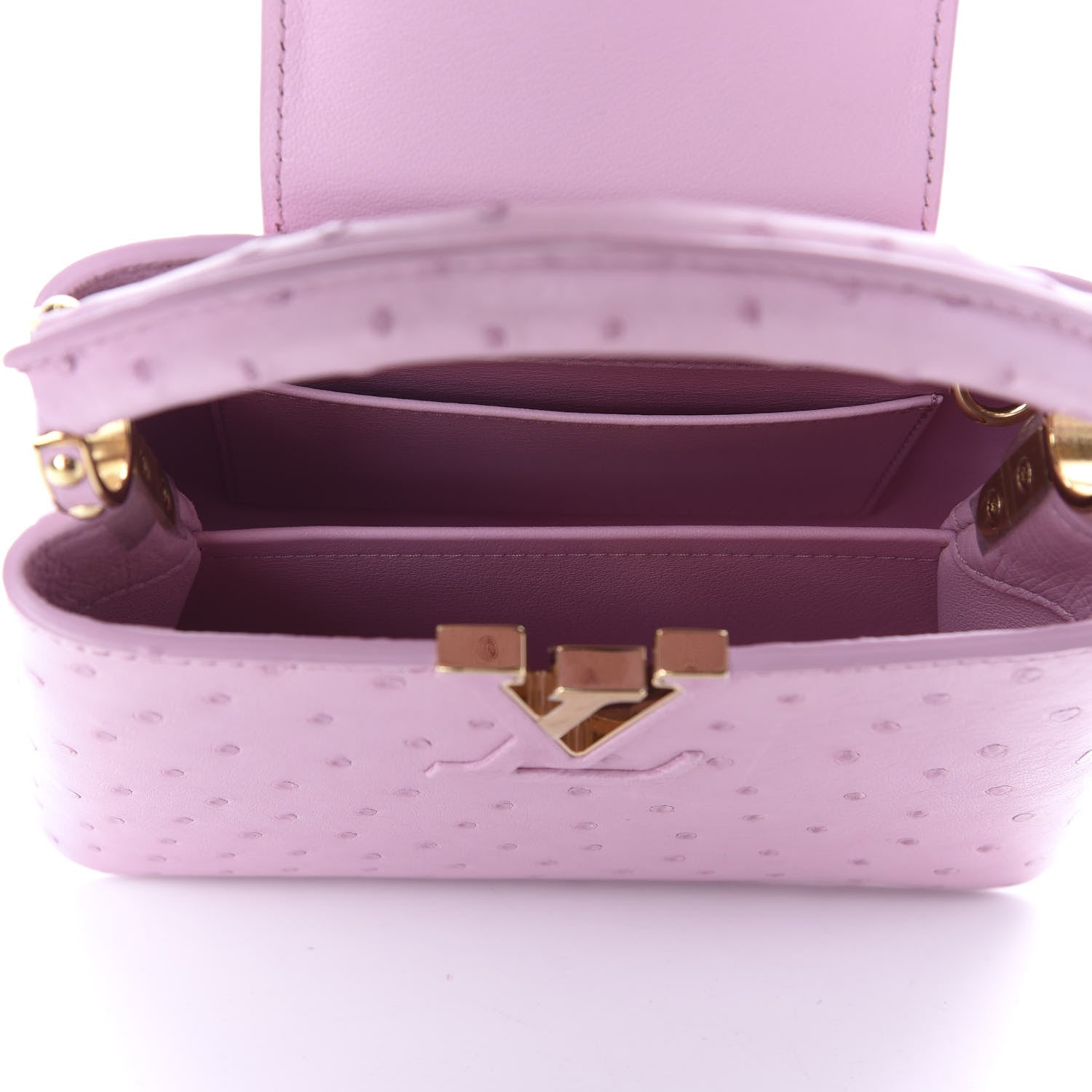 Louis Vuitton Ostrich Capucines BB Pink 5 of 10