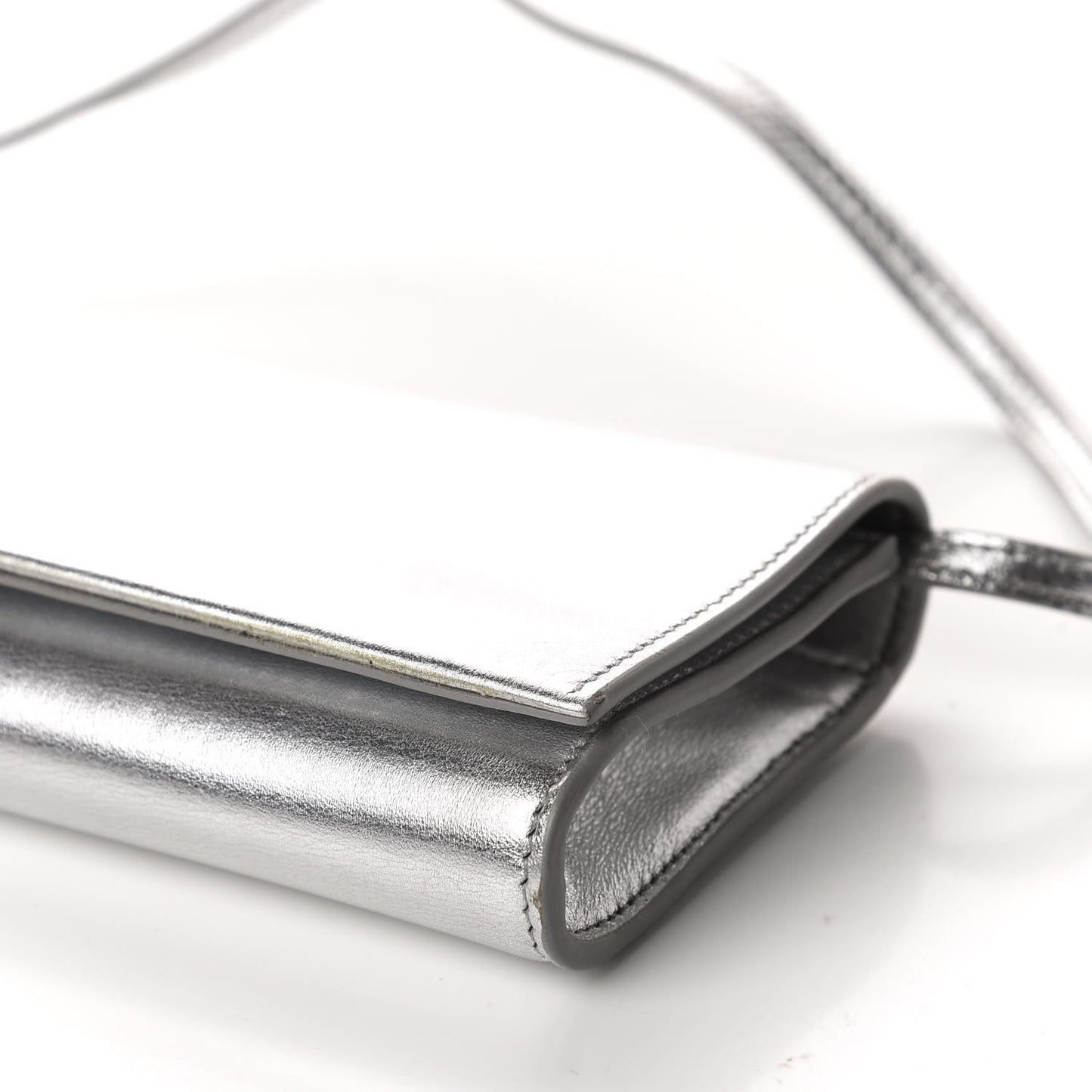Nappa Silk Fetiche Clutch Argento