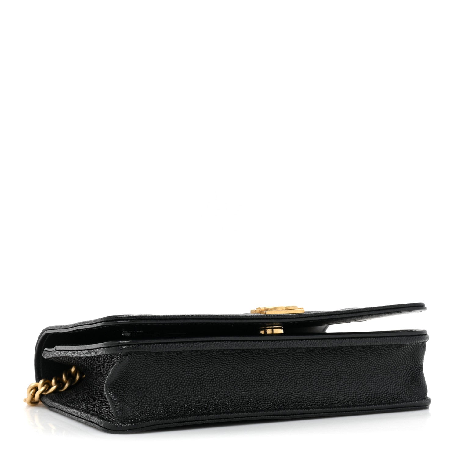 Chanel Caviar Quilted Boy Wallet On Chain WOC Black 4 of 12