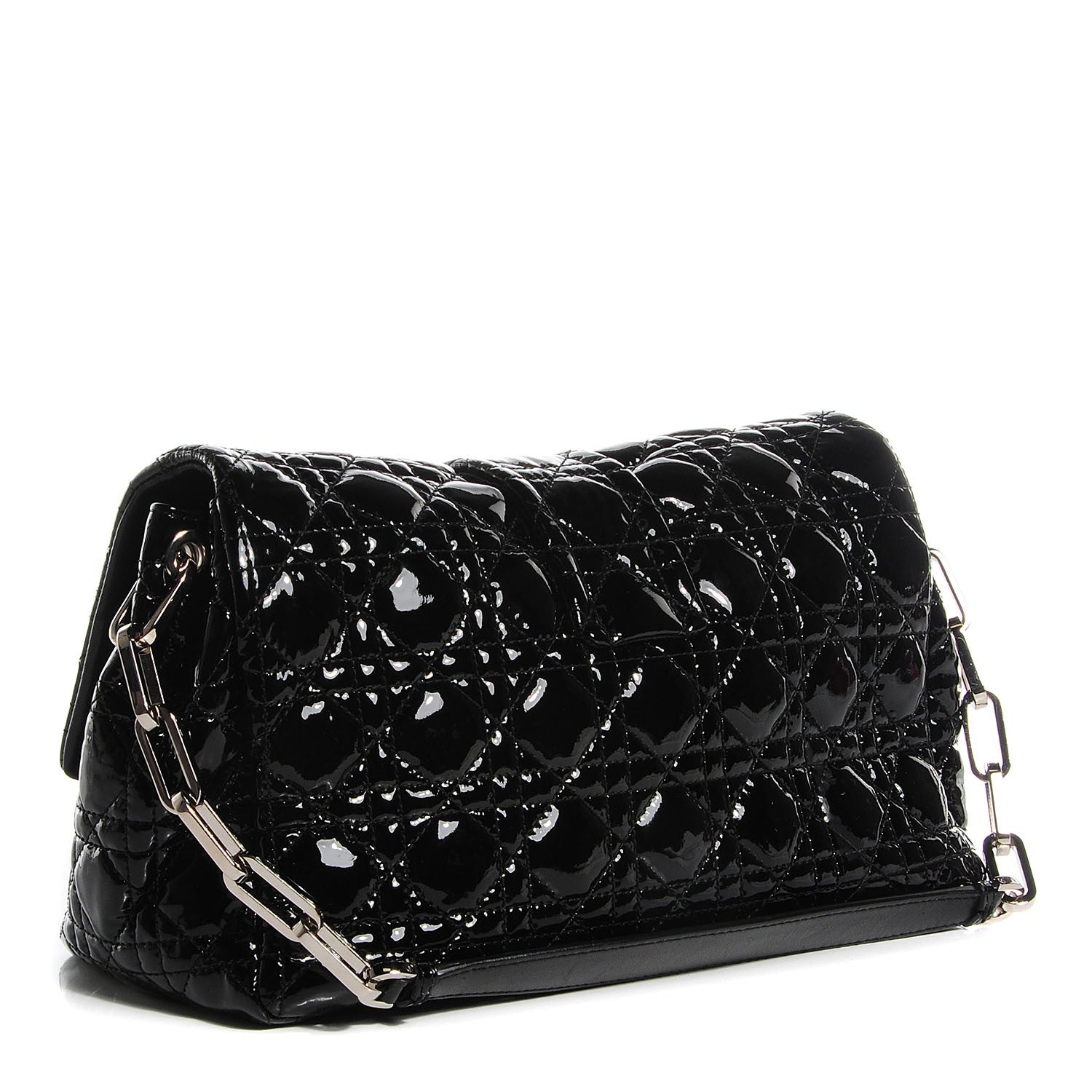 Christian Dior Patent Cannage New Lock Flap Black 3 of 9