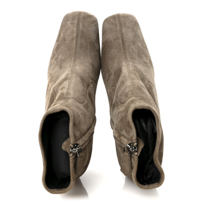 Prada Camoscio Stretch Boots 38.5 Pietra 2 of 9