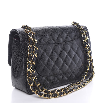 Chanel Caviar Quilted Jumbo Double Flap Black 3 of 11
