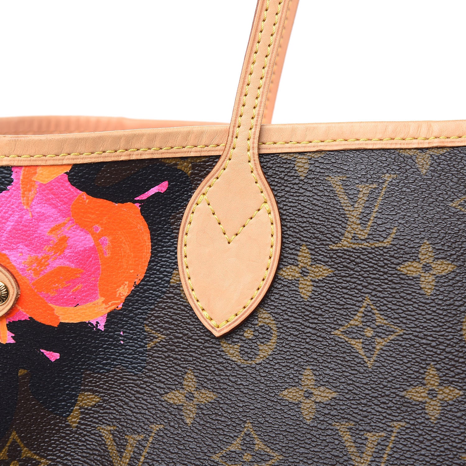 Louis Vuitton Monogram Roses Neverfull MM 12 of 12
