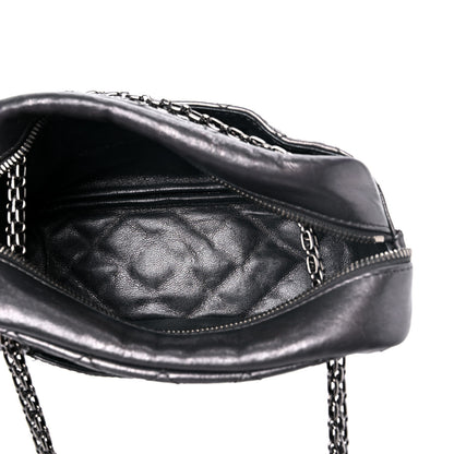 Chanel Metallic Aged Calfskin Quilted Small Reissue Camera Case Dark Silver 5 of 11