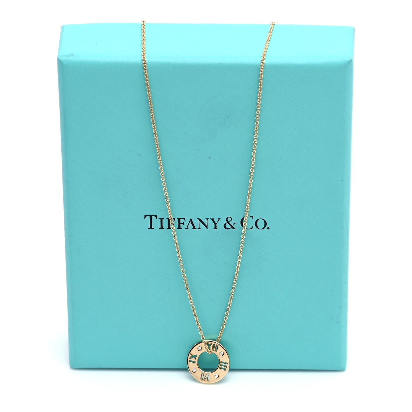 18K Yellow Gold Diamond Atlas Pierced Pendant Necklace