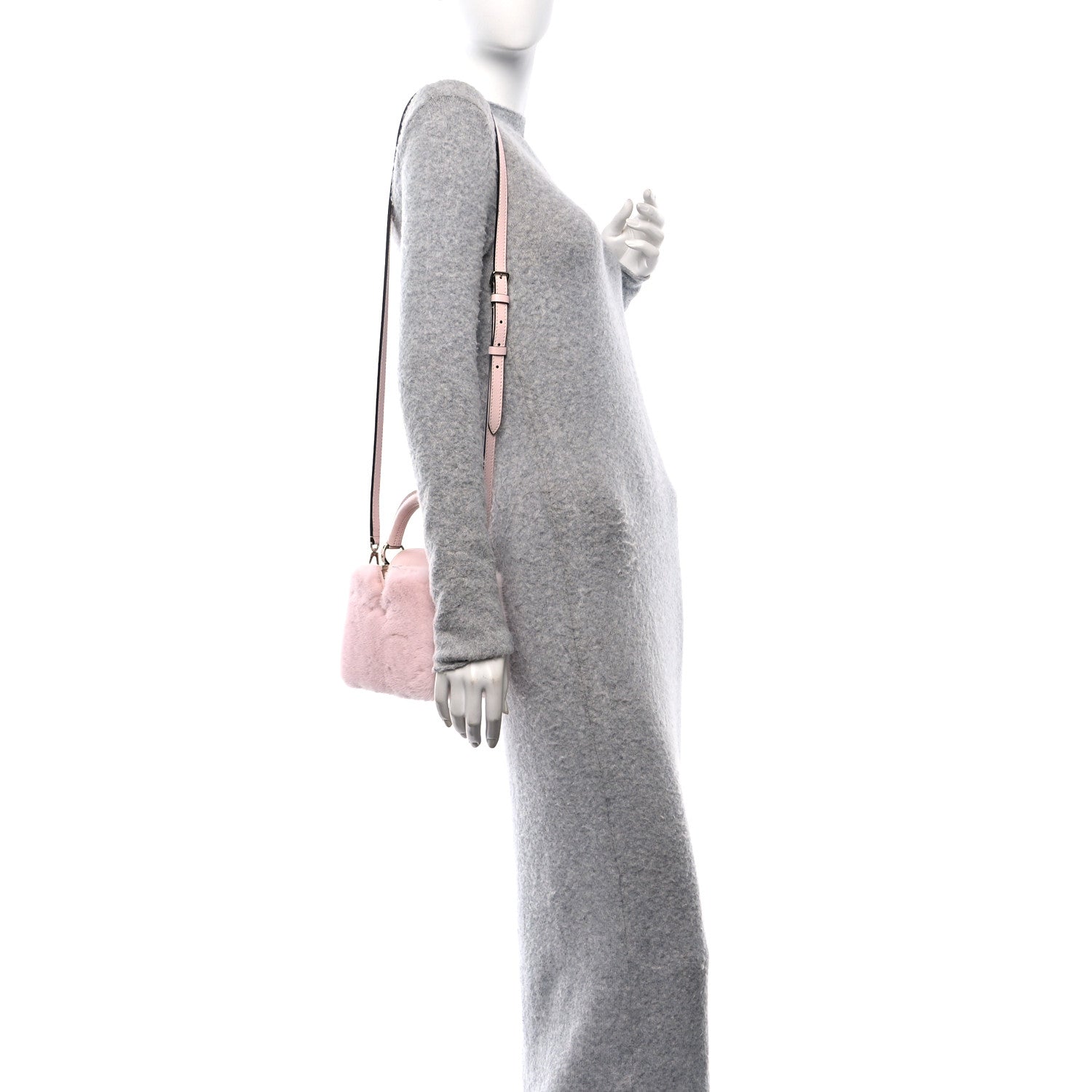 Louis Vuitton Mink Calfskin Goatskin Capucines Mini Rosewater Pink 2 of 9