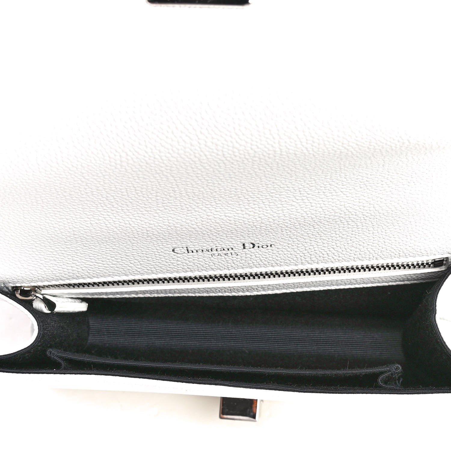 Christian Dior Grained Calfskin Small Diorama Flap Bag White 4 of 4