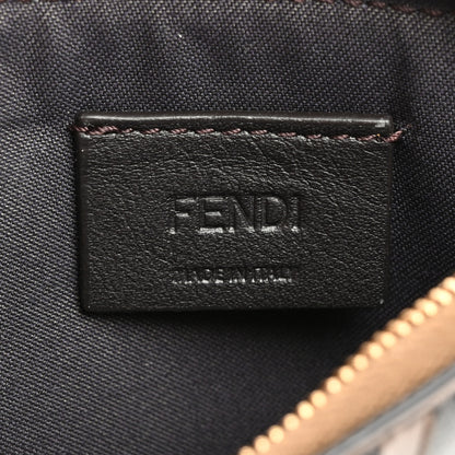 Fendi Vitello Soft F is Fendi Bi-Color FF 1974 Embossed Key Case Pouch Maya Black 6 of 7