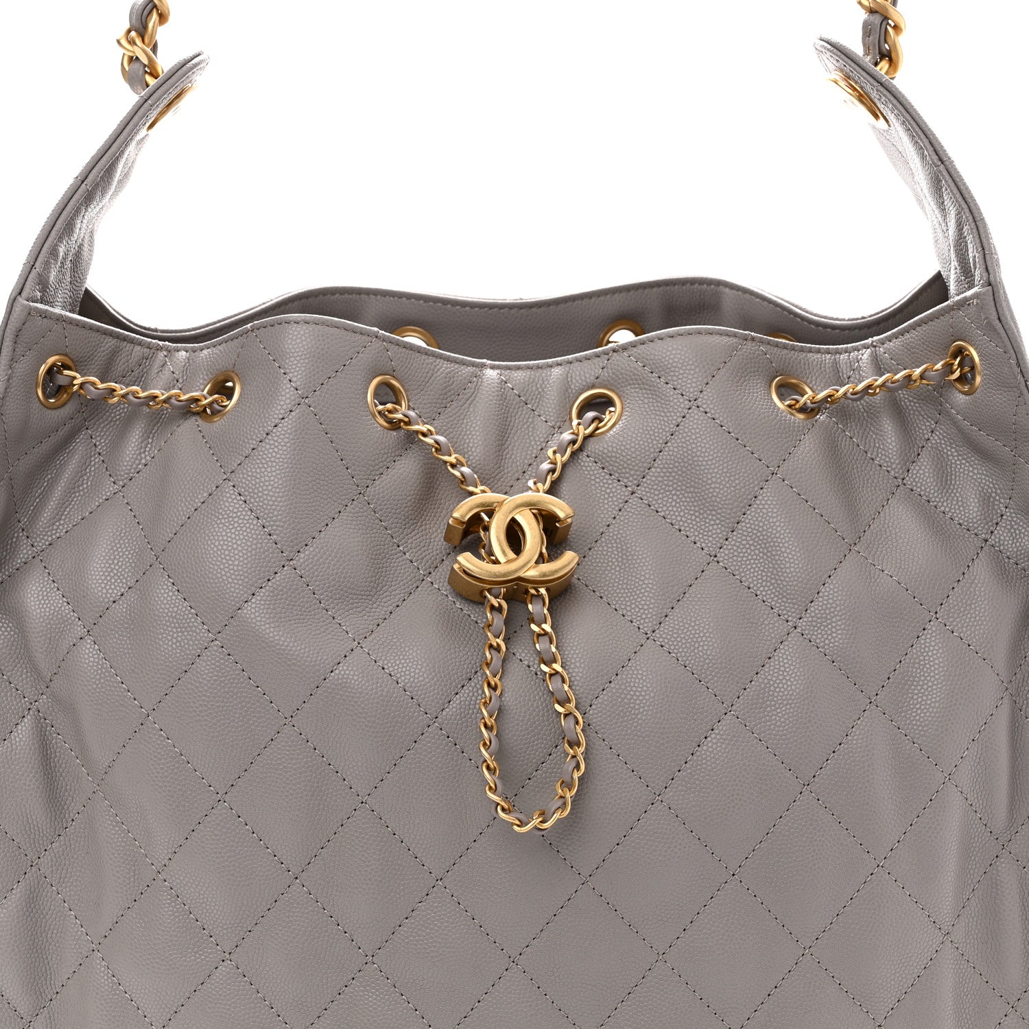 Chanel Caviar Quilted Medium Chanel 25 Handbag Dark Grey 9 of 11