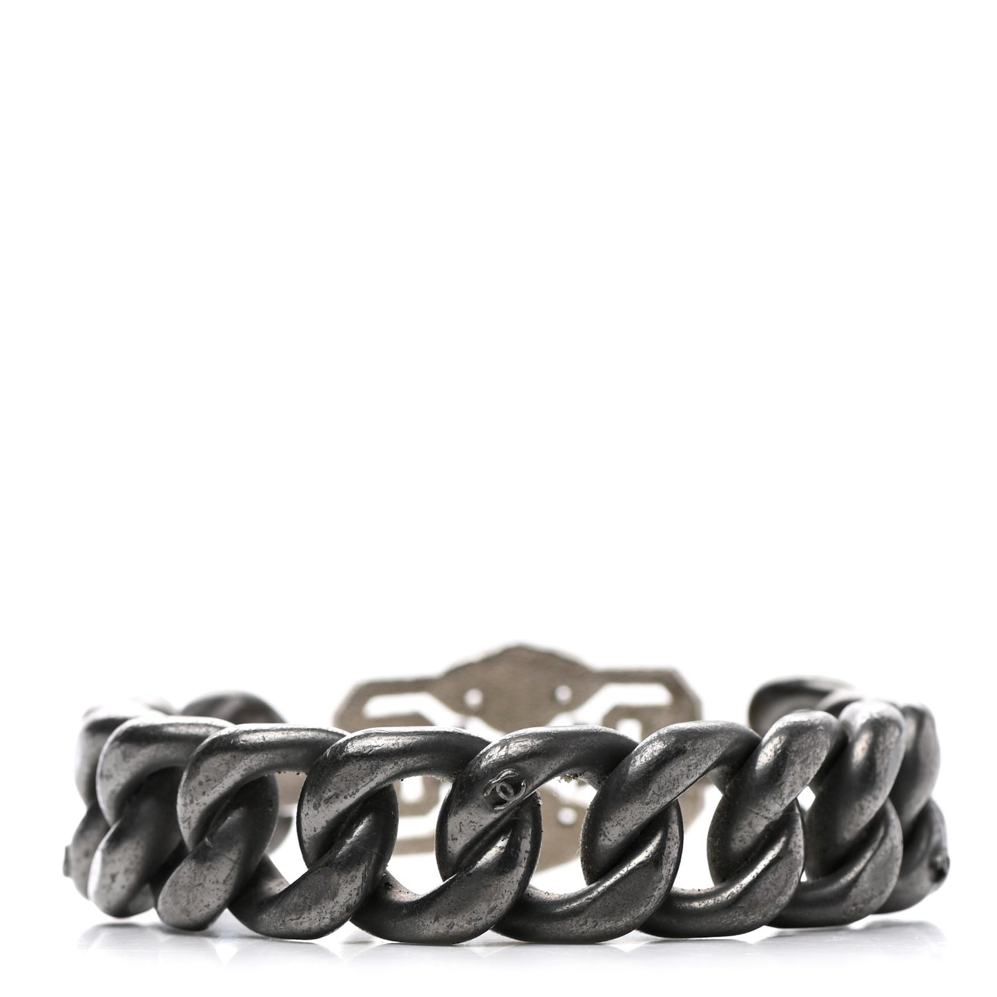 Crystal CC Chain Link Dark Silver