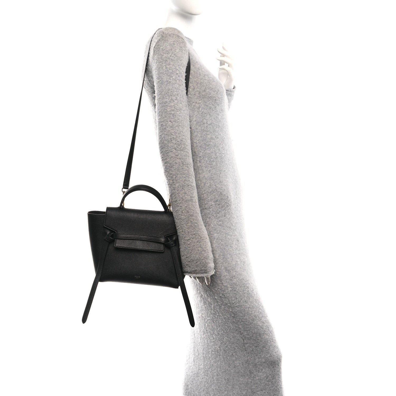Celine Grained Calfskin Micro Belt Bag Black 2 of 11