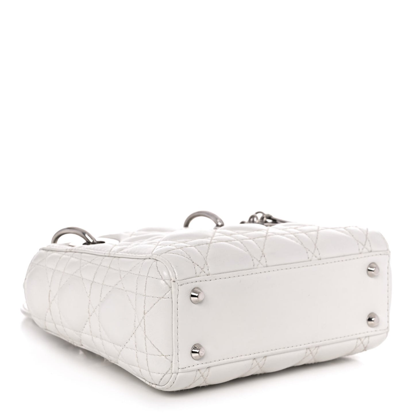 Lambskin Cannage Mini Lady Dior White