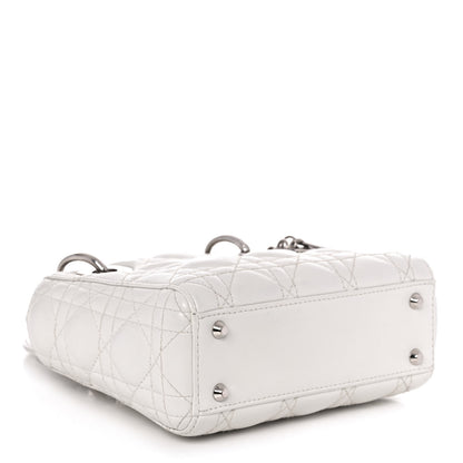 Christian Dior Lambskin Cannage Mini Lady Dior White 4 of 14