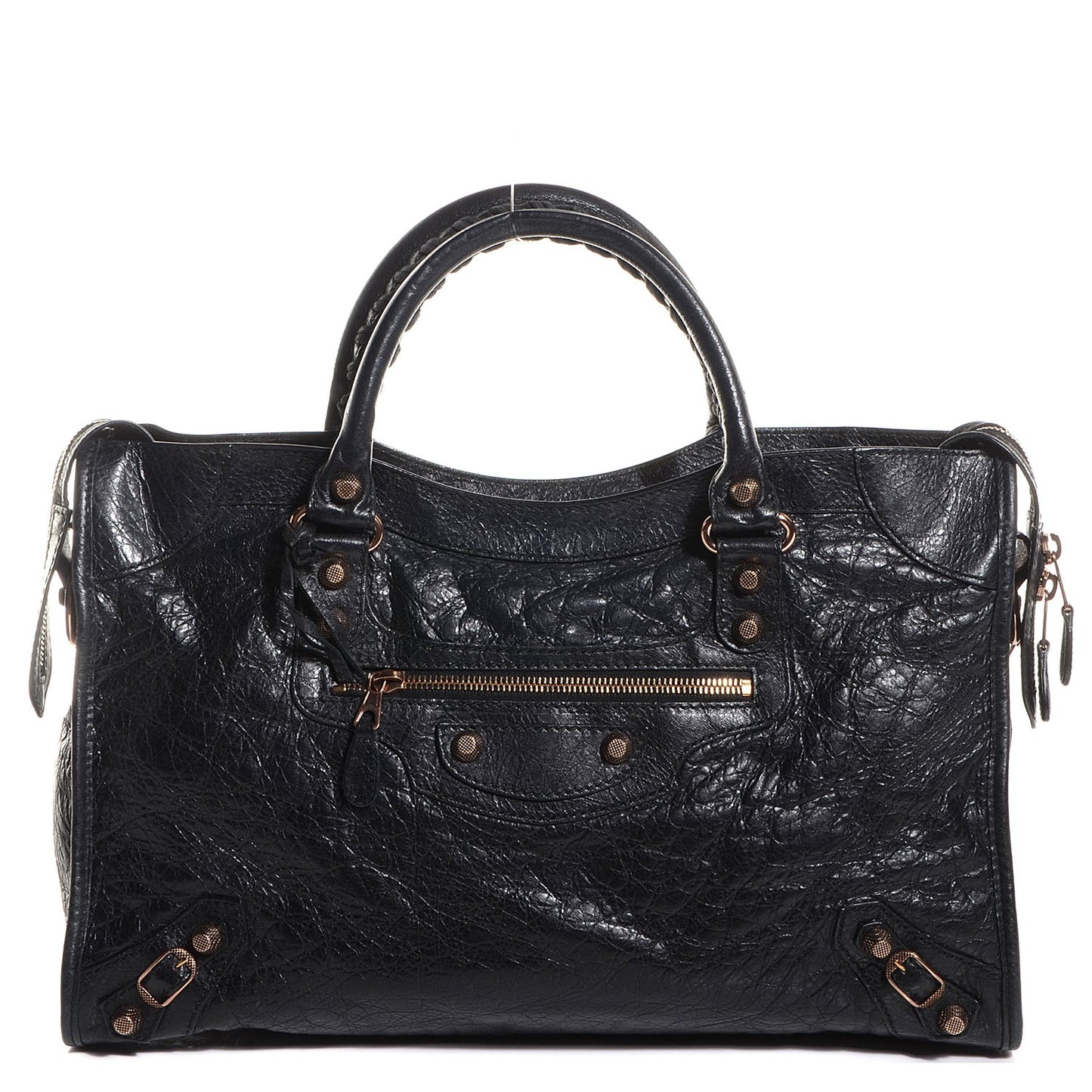 Agneau Giant 12 Rose Gold Hardware City Black