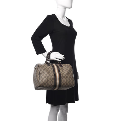 Gucci GG Plus Monogram Web Medium Joy Boston Dark Brown 2 of 14