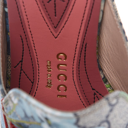 Gucci GG Supreme Monogram Blooms Womens Princetown Slippers 36.5 Beige Blue Navy Hibiscus Red 6 of 9