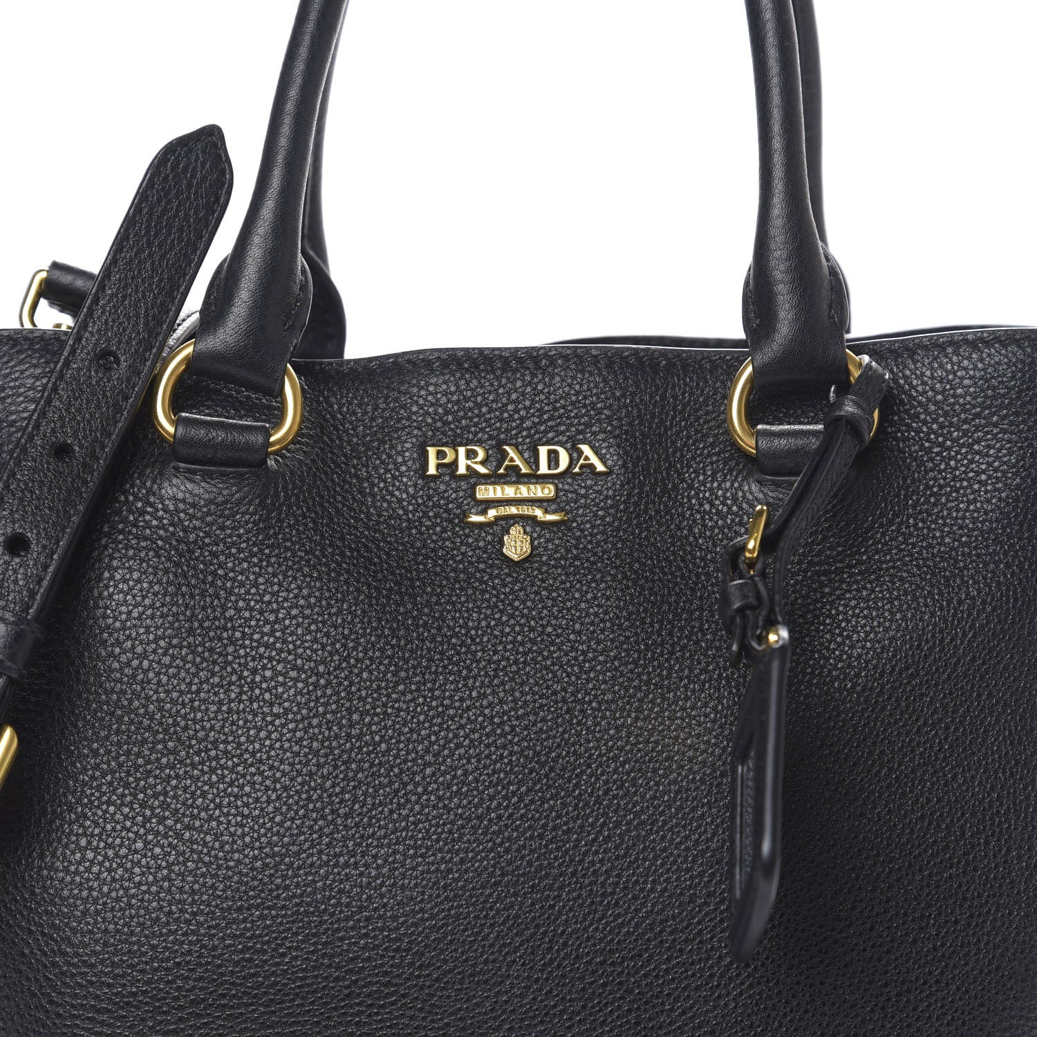 Prada Vitello Daino Tote Black 8 of 8