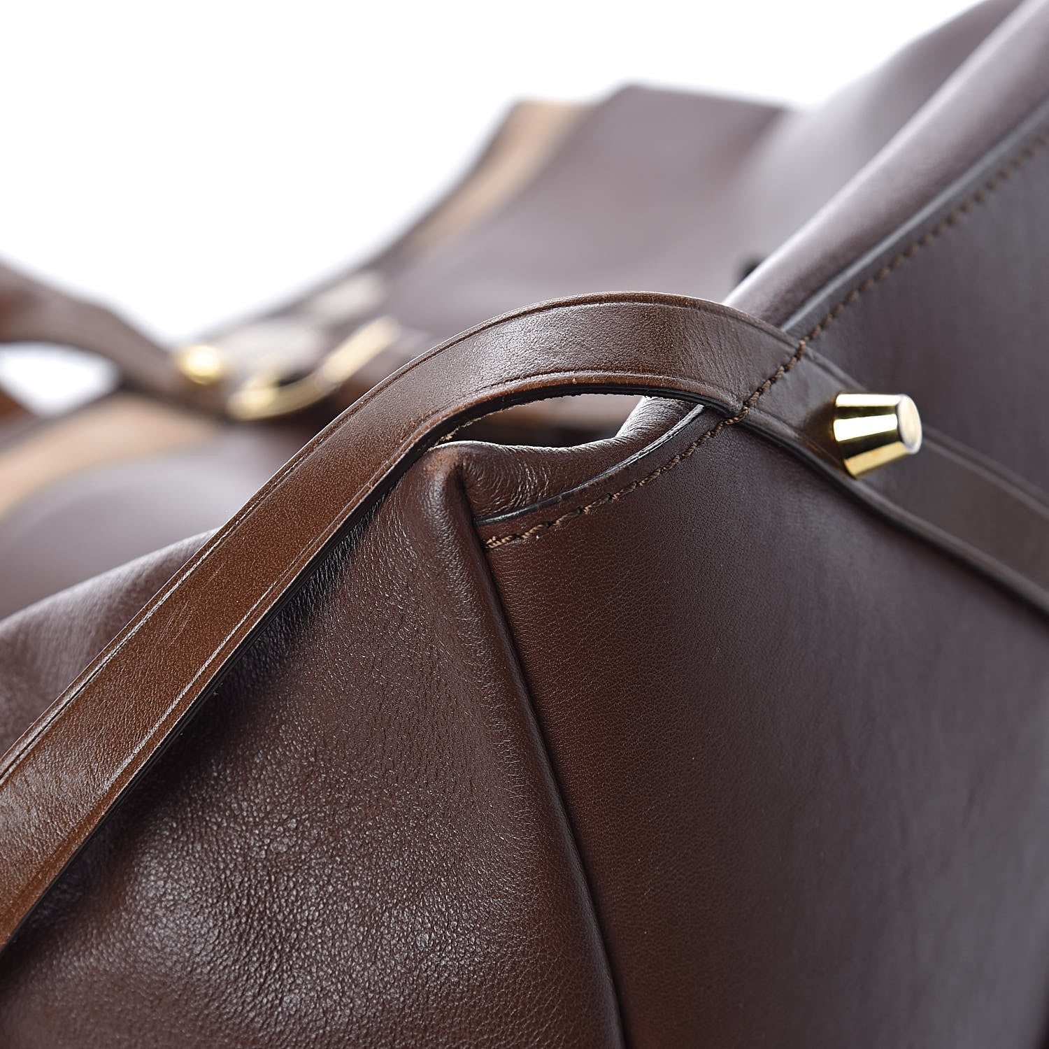 Burberry Calfskin House Check Small Salisbury Tote Brown 11 of 14