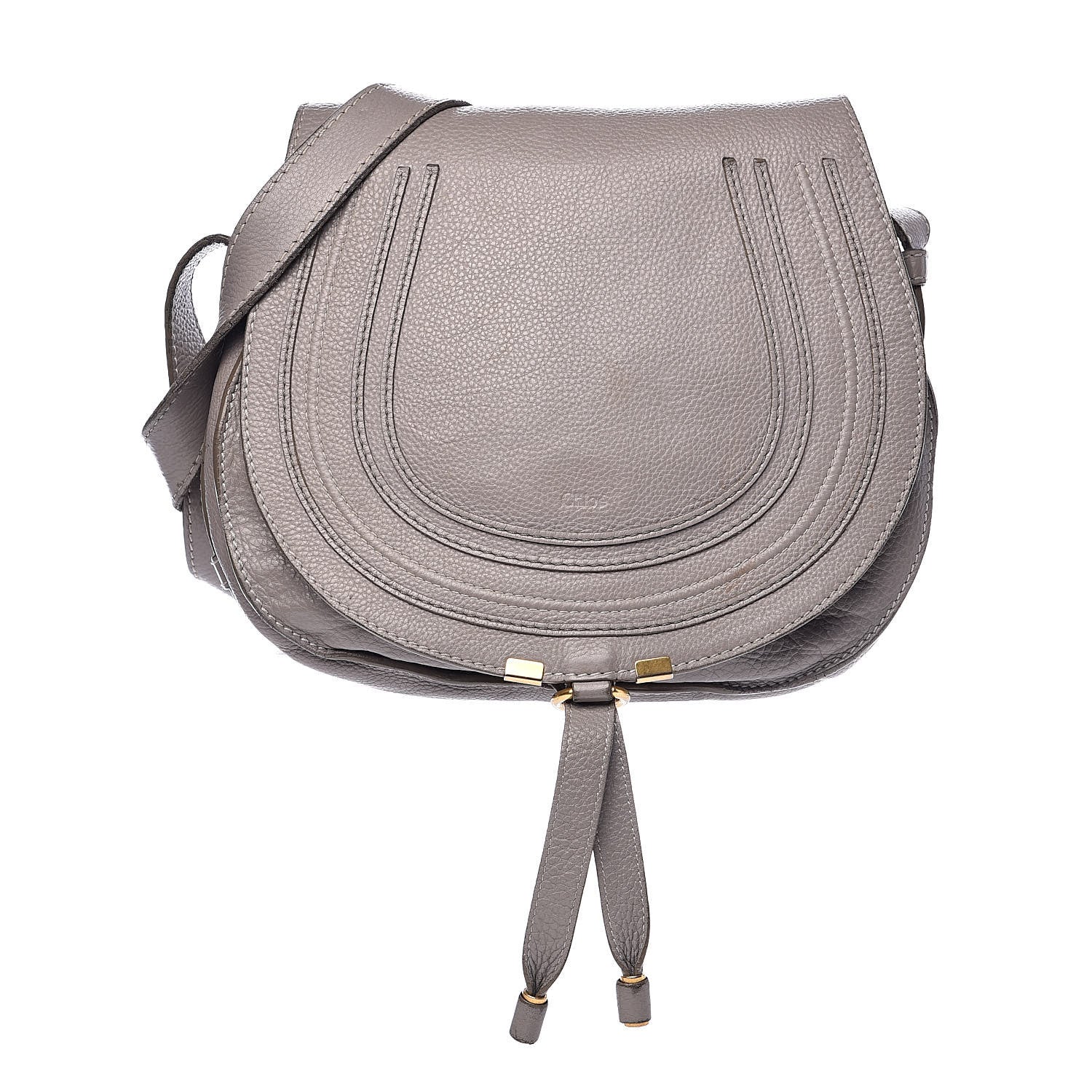 Chloe Calfskin Medium Marcie Round Crossbody Bag Cashmere Grey 1 of 23