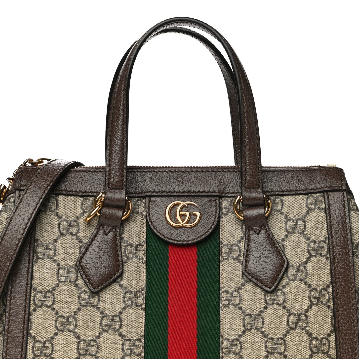 GG Supreme Monogram Small Ophidia Tote Bag Brown