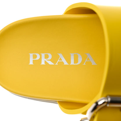 Prada EVA Rubber Double Strap 20mm Fussbett Sandals 37 Sole 7 of 9