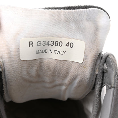 Chanel Suede Calfskin CC Sneakers 40 Black Grey 8 of 9