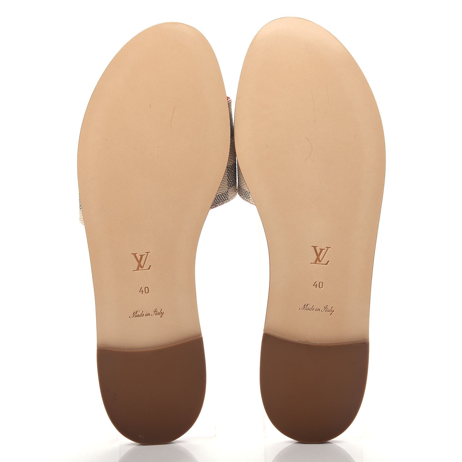 Louis Vuitton Damier Azur Lock It Flat Mule 40 Rose Clair 6 of 11