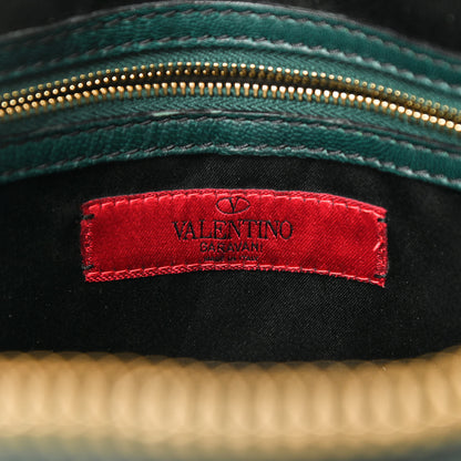 Valentino Garavani Nappa Pleated Petale Tote Green 6 of 12