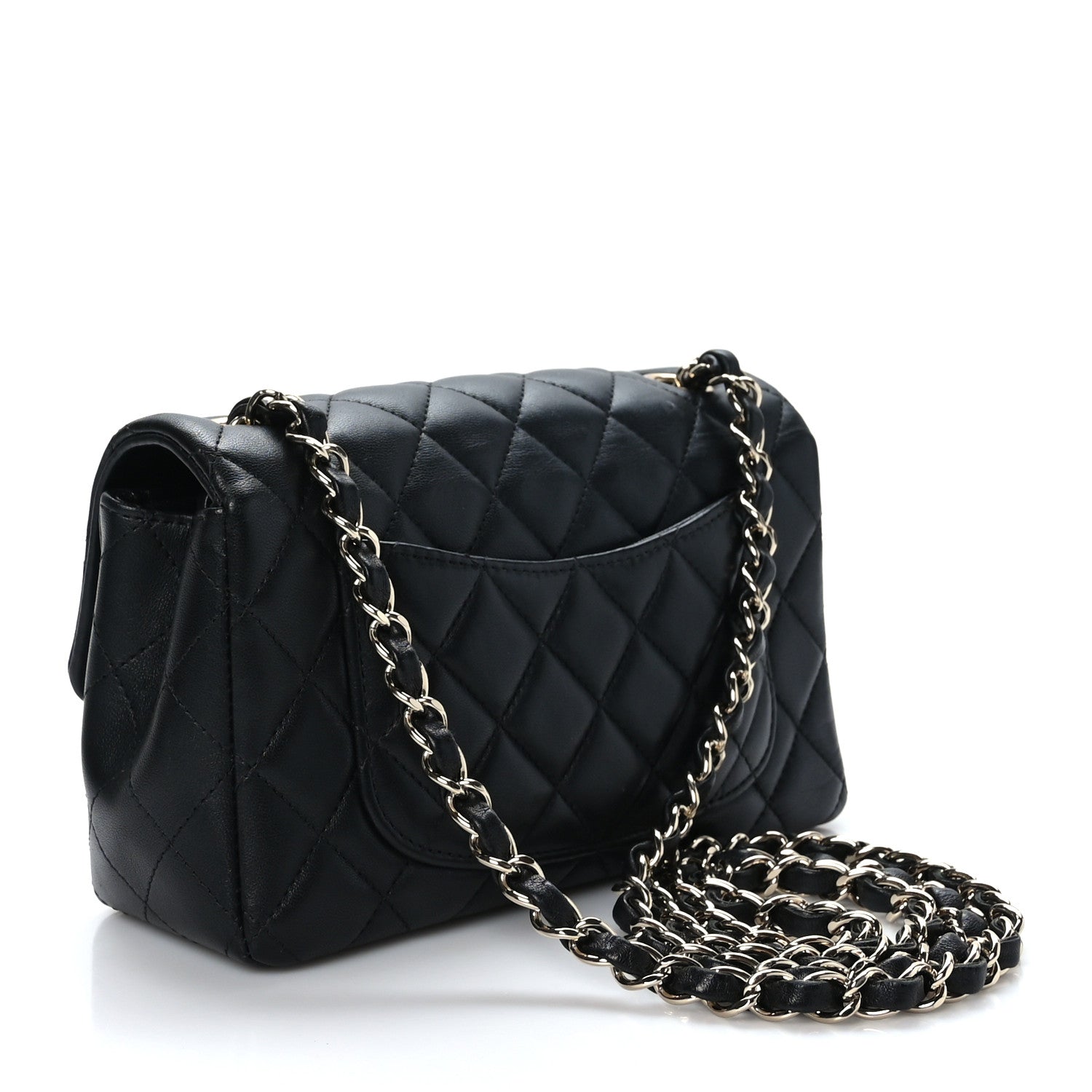 Chanel Lambskin Quilted Mini Rectangular Flap Black 2 of 11