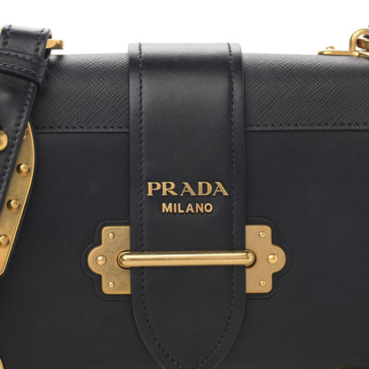 Prada City Calf Saffiano Cahier Bag Black 8 of 12