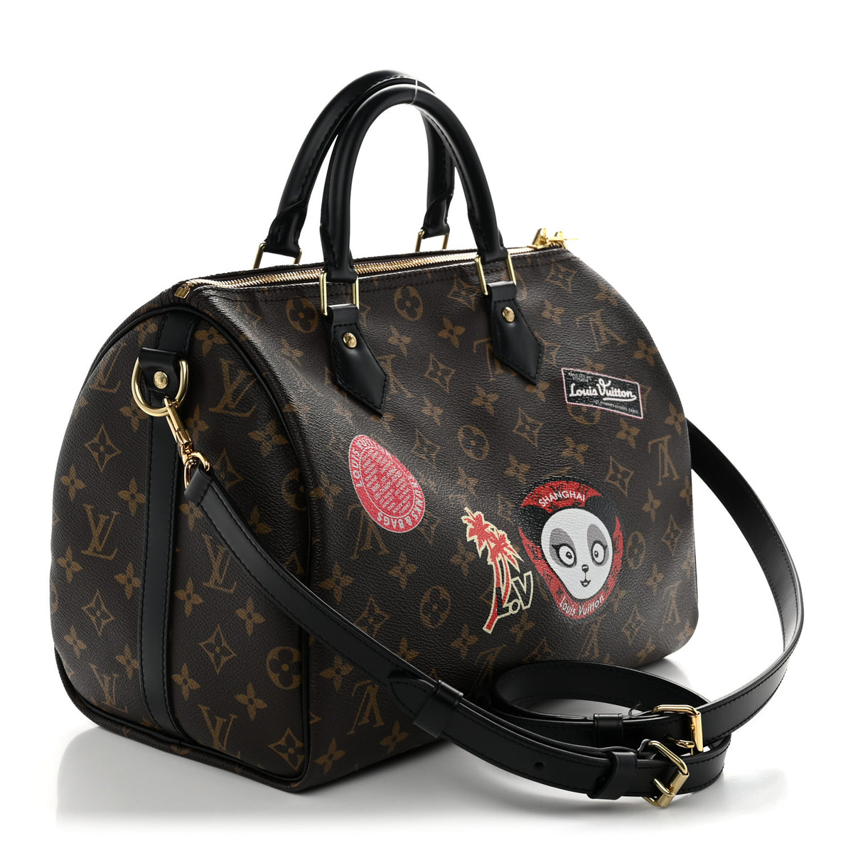 Louis Vuitton Monogram My World Tour Speedy Bandouliere 30 Black 3 of 10