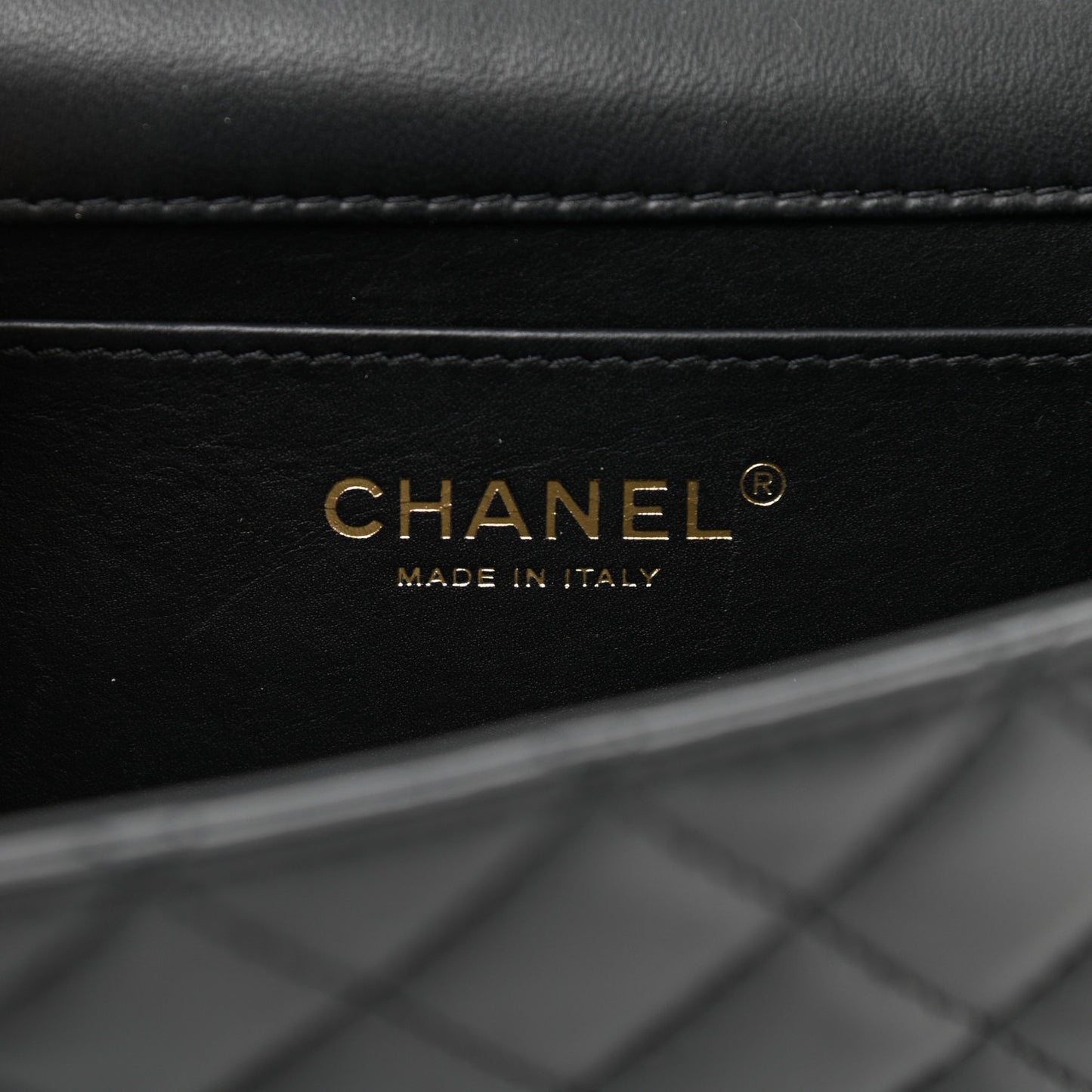 Lambskin Quilted Fantasy Pearl Flap Black