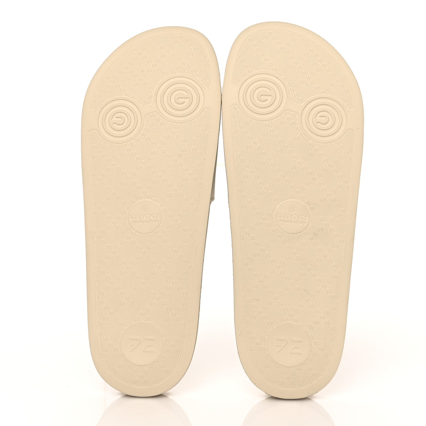 Rubber Womens Logo Slide Sandals Off White