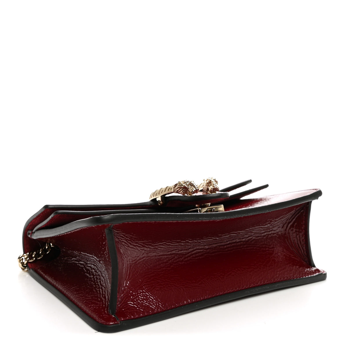 Gucci Crinkled Patent Mini Dionysus Shoulder Bag Rosso Ancora Red 4 of 10