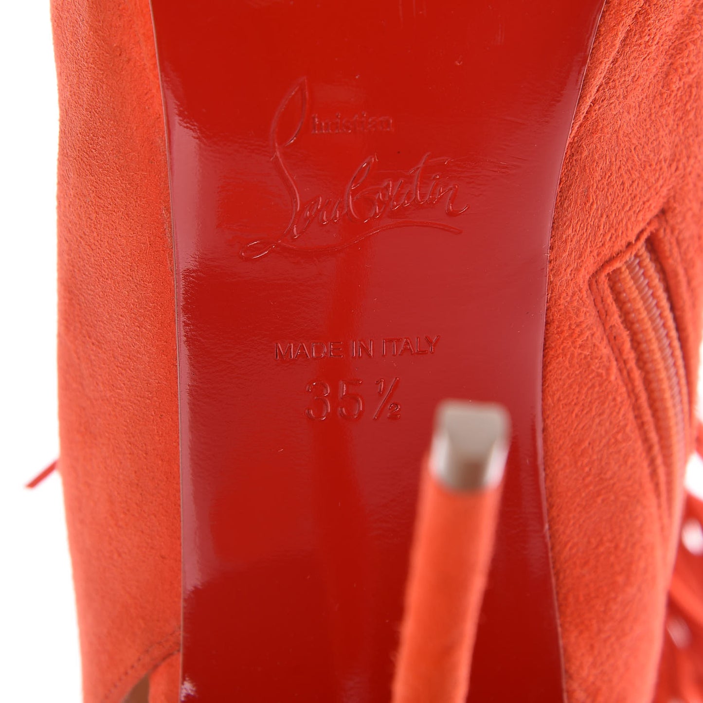 Suede Fringe Otoka 120 Booties 35.5 Capucine