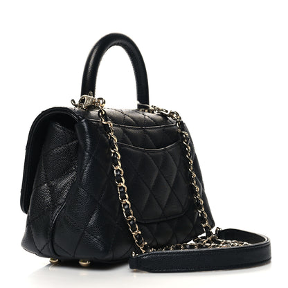 Chanel Caviar Quilted Extra Mini Coco Handle Flap Black 3 of 11
