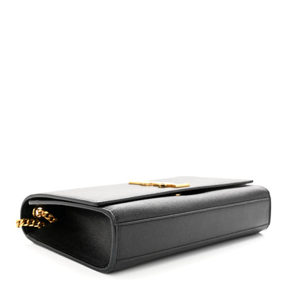 Saint Laurent SAINT LAURENT Grain De Poudre Medium Classic Monogram Kate Satchel Black 4 of 12