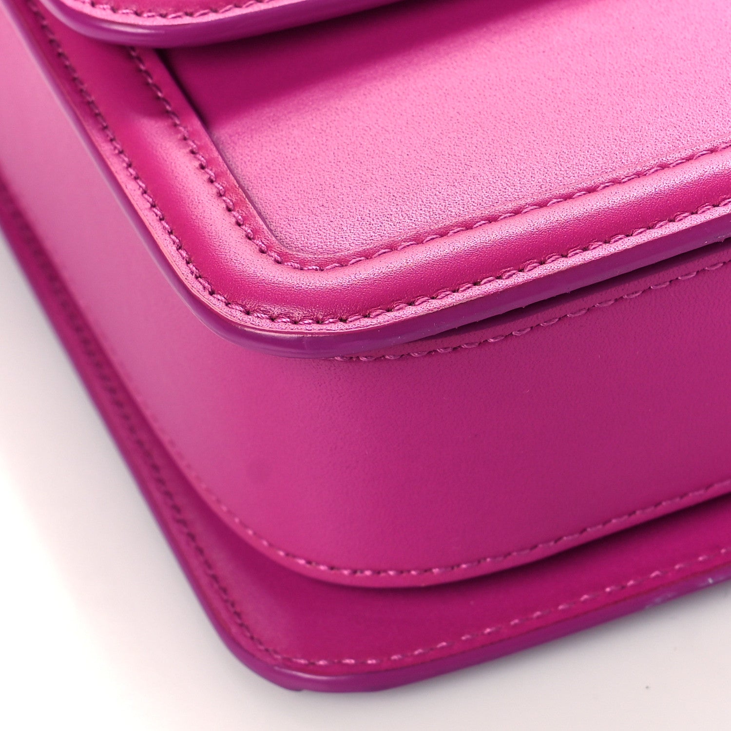 Saint Laurent Box Calfskin Monogram Medium Solferino Satchel Fuchsia 8 of 10