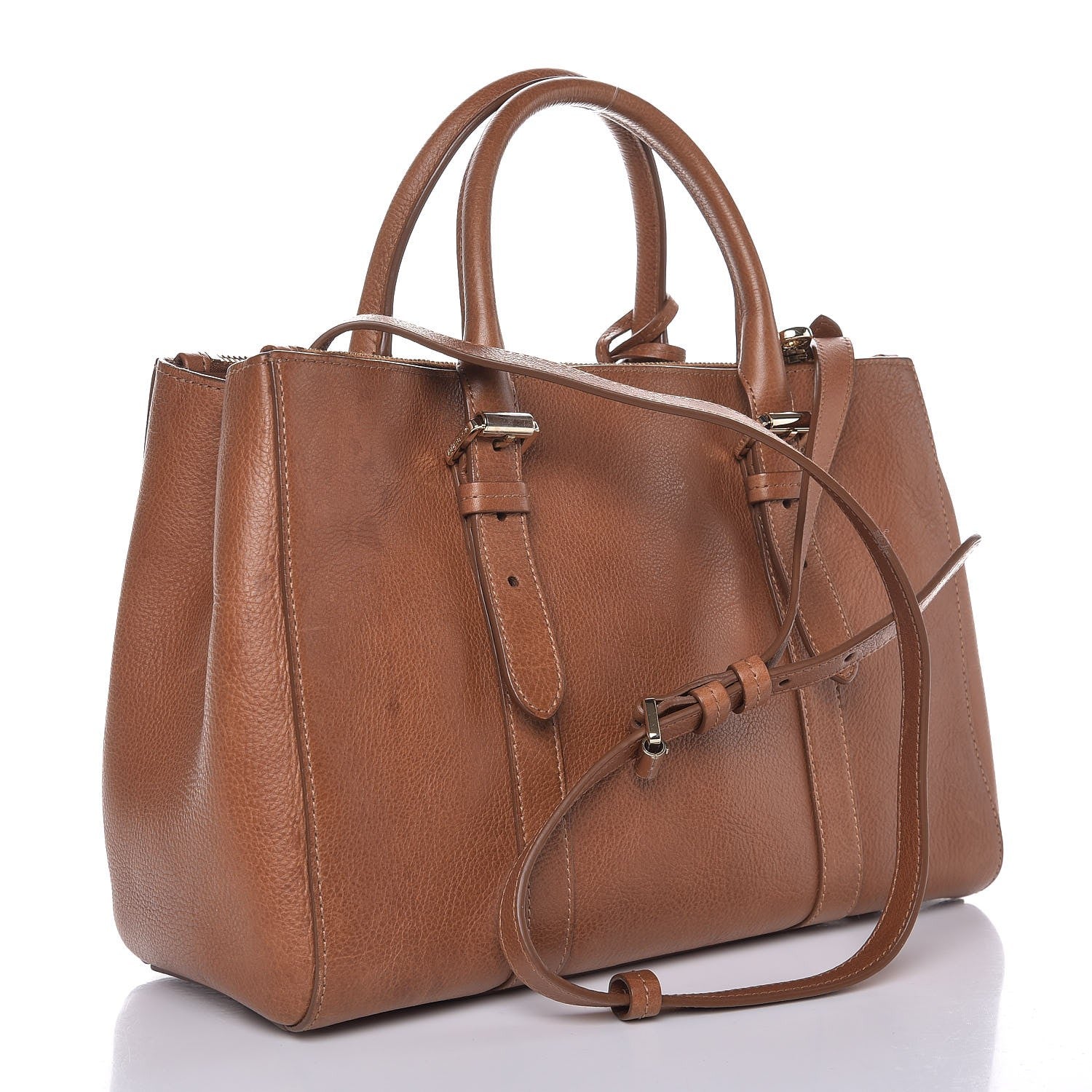 Mulberry Classic Grain Small Bayswater Double Zip Tote Oak 4 of 10