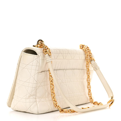 Christian Dior Grained Calfskin Cannage Large Caro Bag Latte 3 of 12