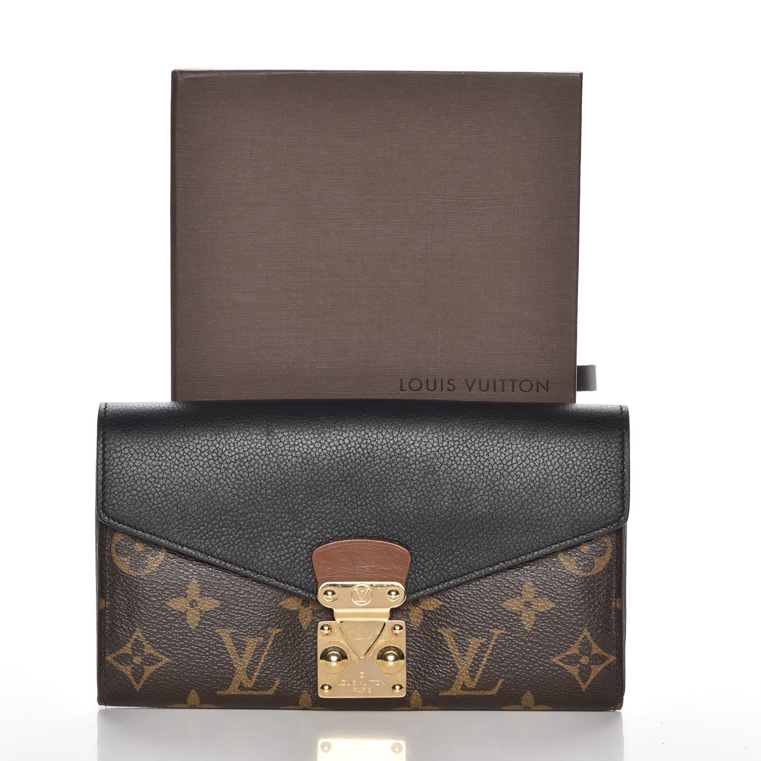 Louis Vuitton Monogram Pallas Wallet Black 9 of 9