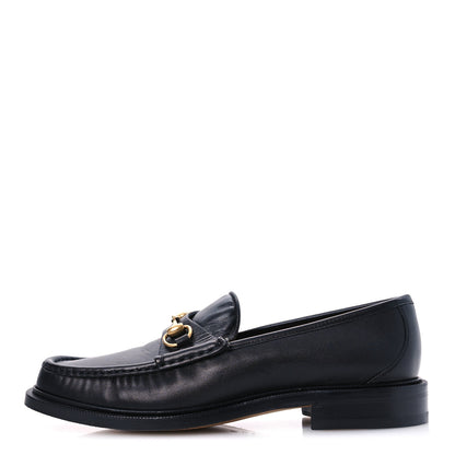 Gucci Mandala Goatskin Mens Horsebit Loafers 9 Black 1 of 11