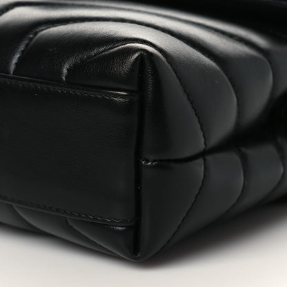 Saint Laurent Calfskin Y Quilted Monogram Toy Loulou Crossbody Bag Black 10 of 11