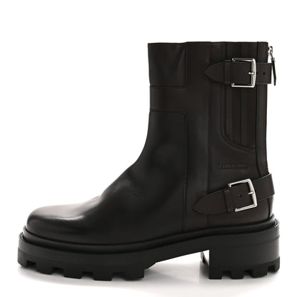 Hermes Calfskin Mens Jaimy Ankle Boots 43 Chocolate 1 of 10