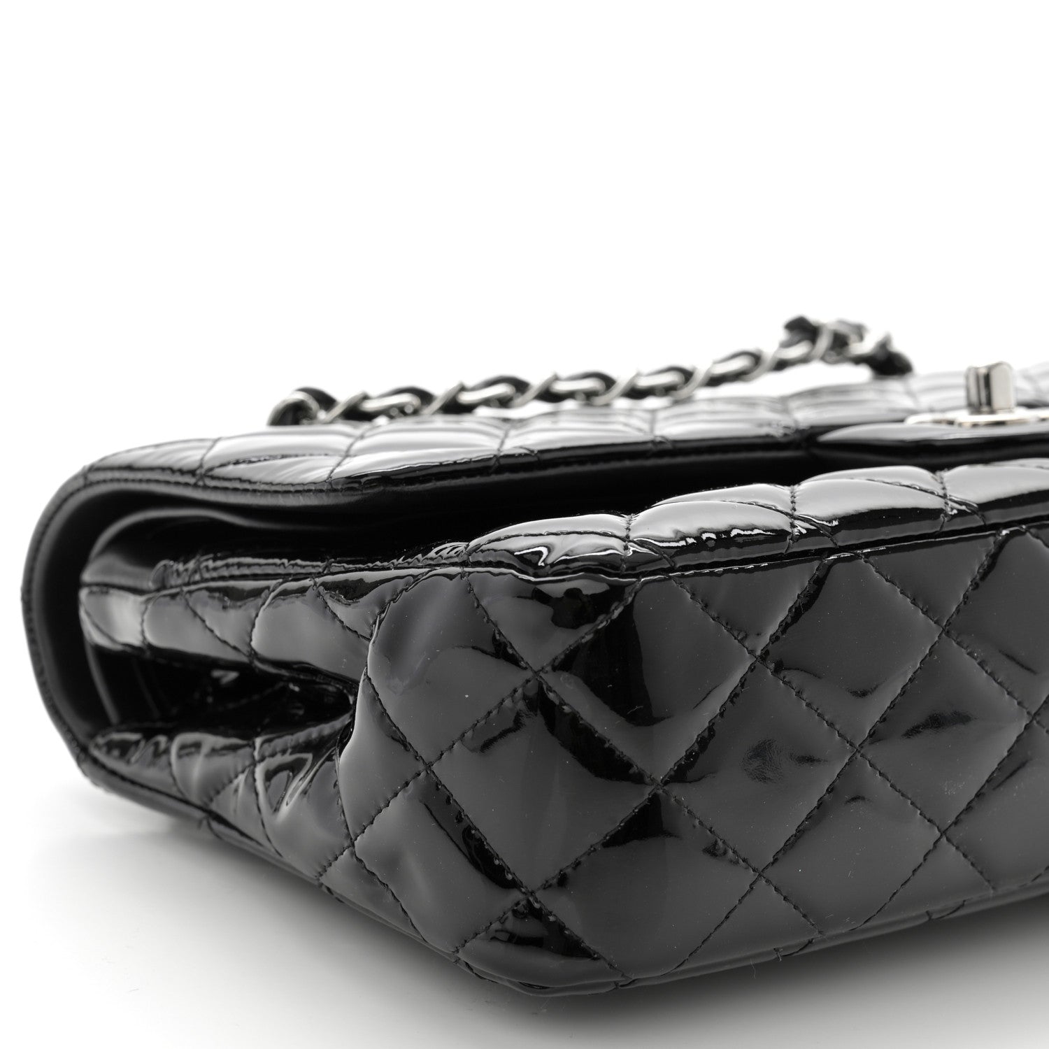 Chanel Patent Quilted Medium Double Flap Black 8 of 9