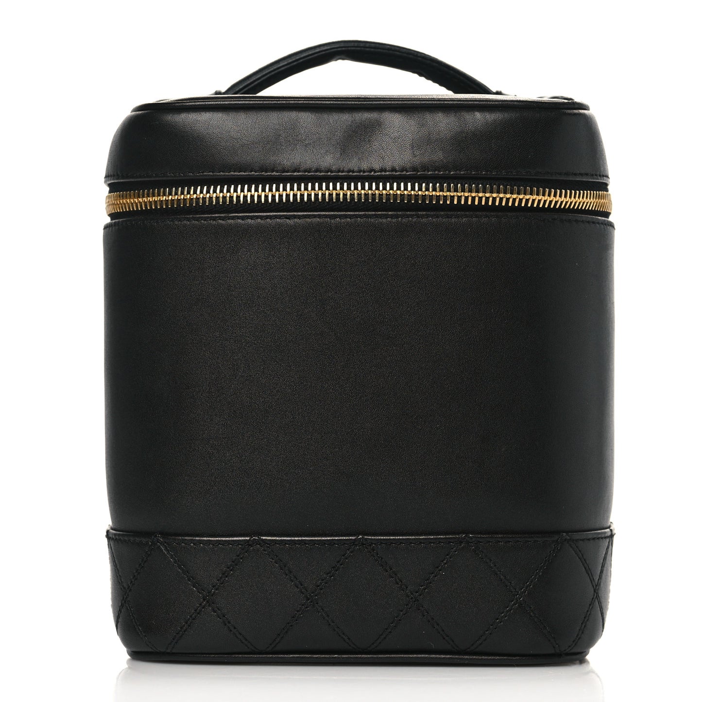 Lambskin Vanity Cosmetic Case Black